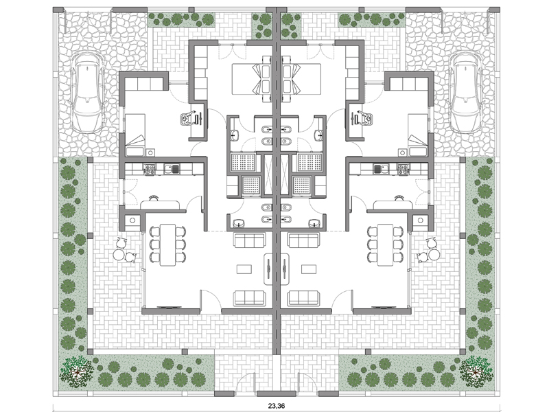 Residenza bifamiliare dwg 23