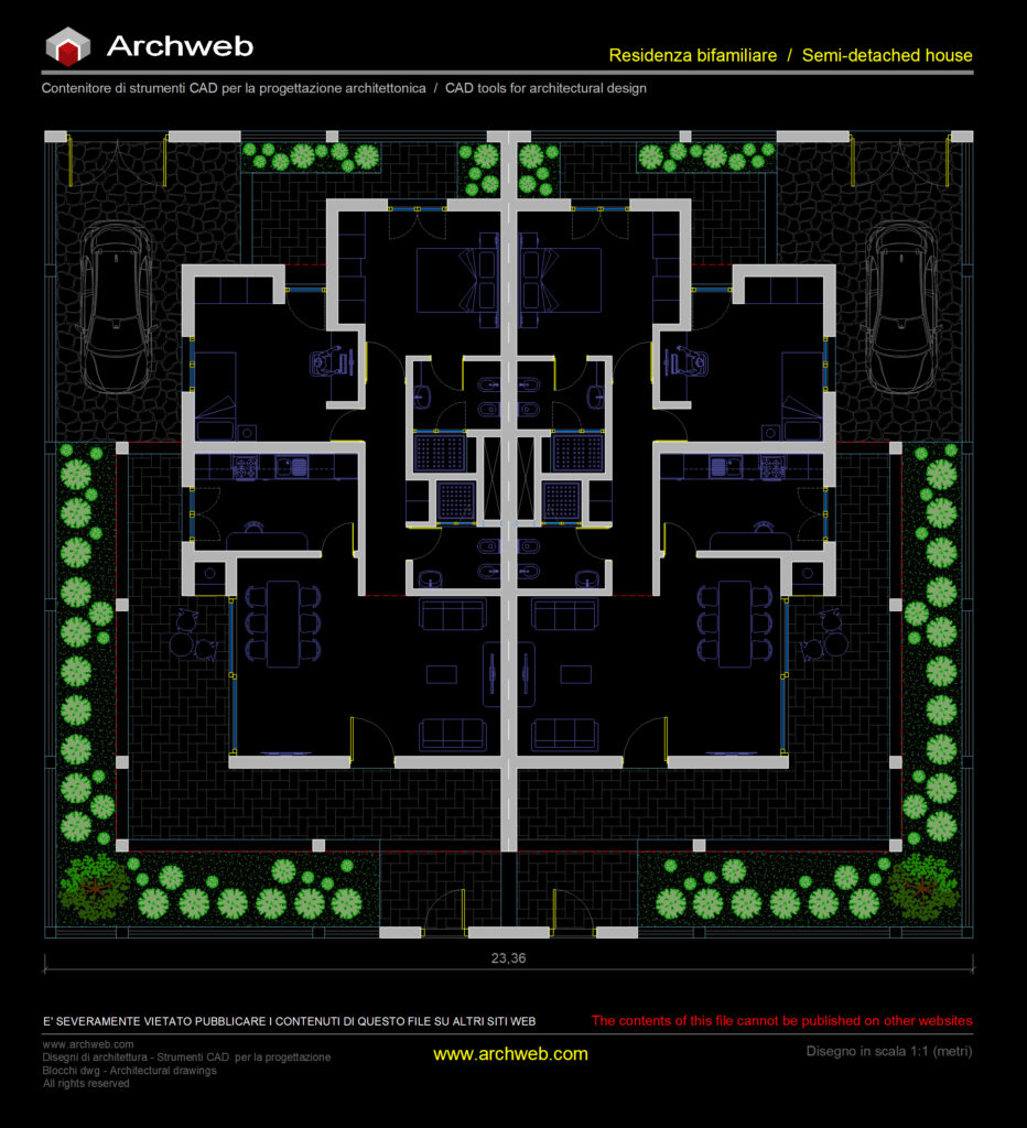 Residenza bifamiliare dwg 23