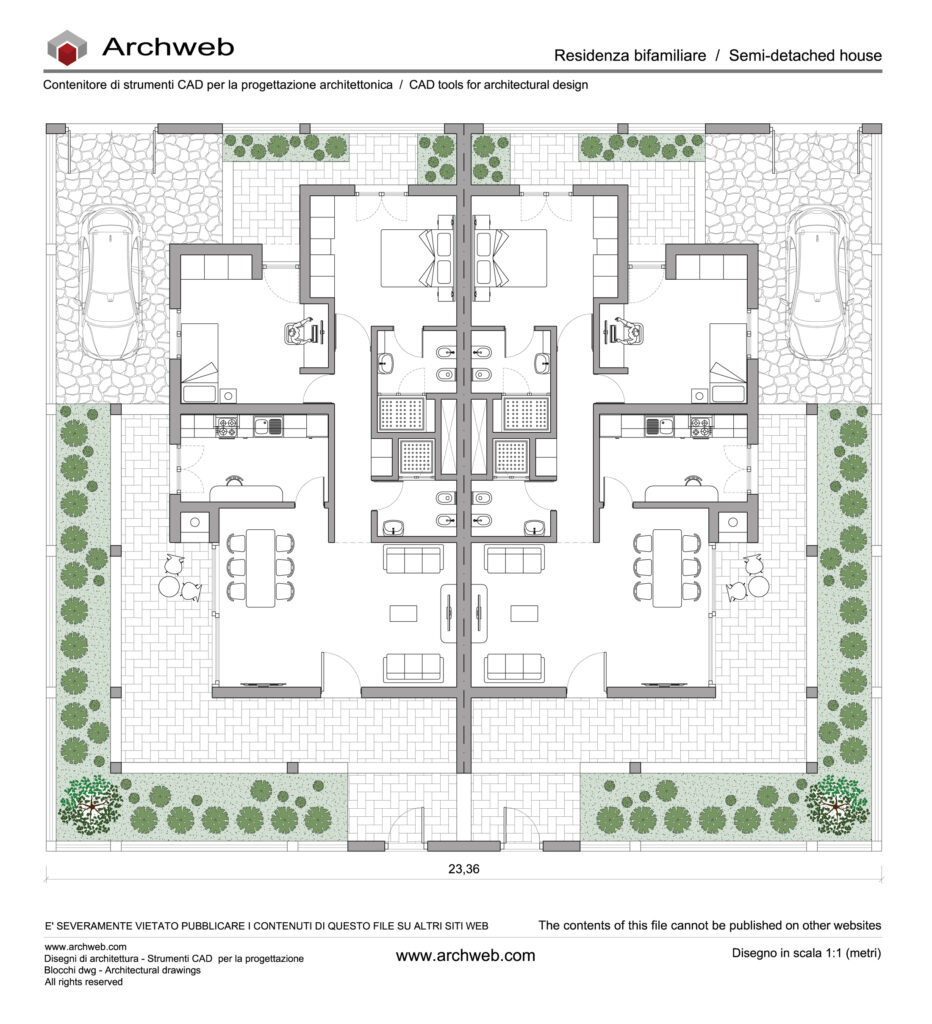Residenza bifamiliare dwg 23
