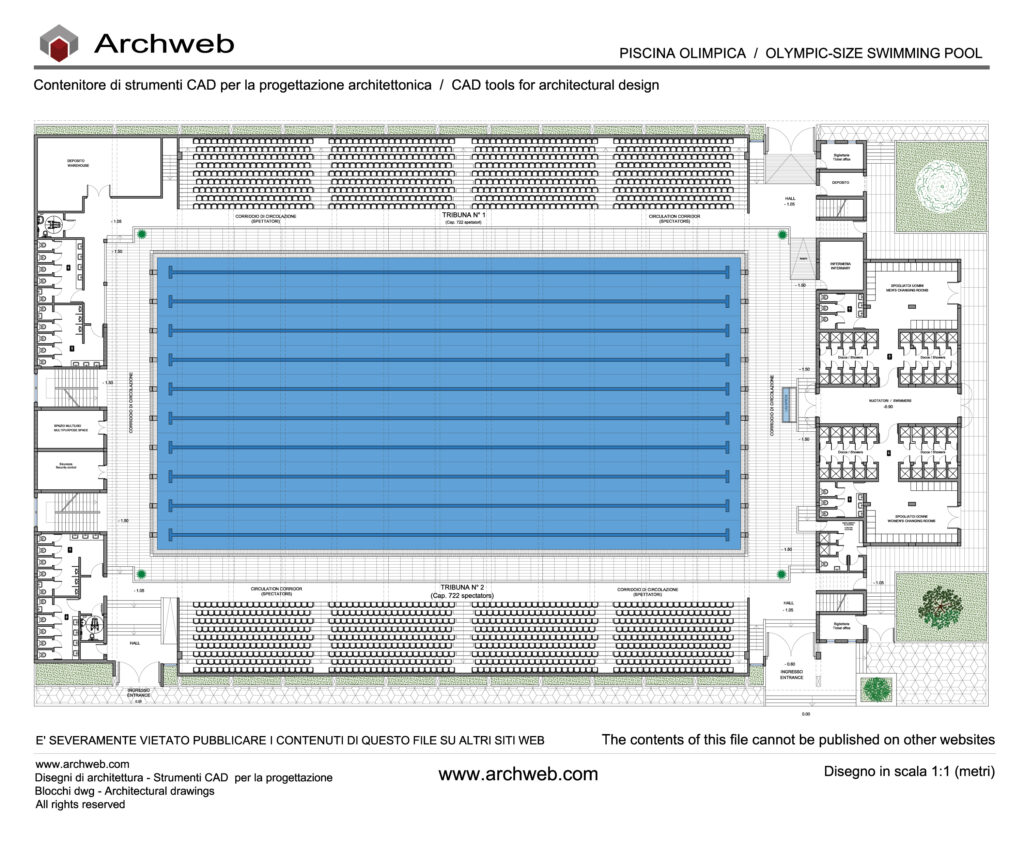 Piscina olimpionica dwg