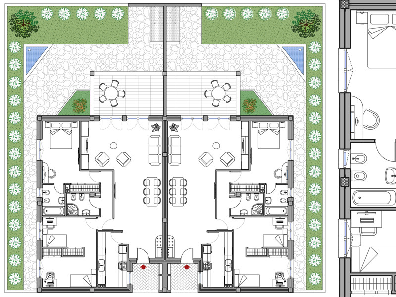 Residenza bifamiliare dwg 24