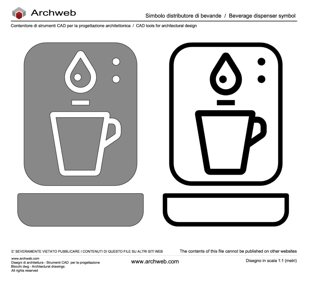 Simbolo distributore bevande dwg
