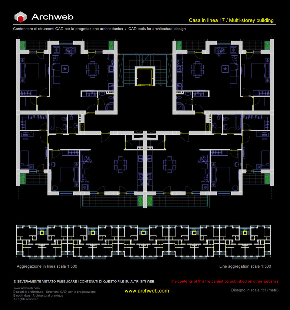 Casa in linea dwg 17