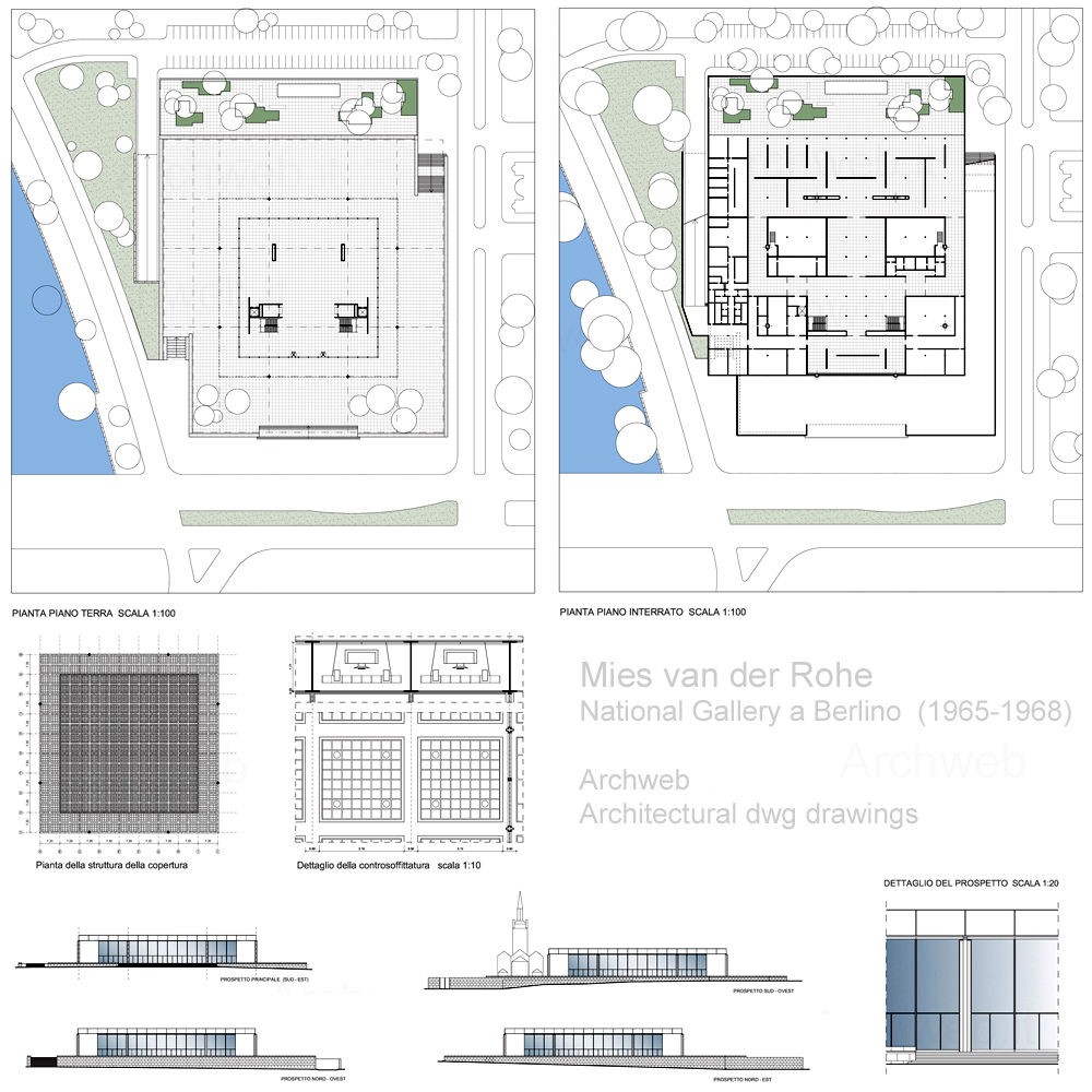National Gallery di Berlino dwg 2D dwg
