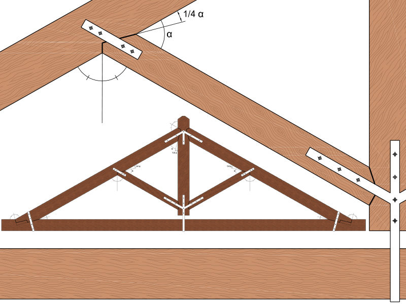 Capriata in legno dwg