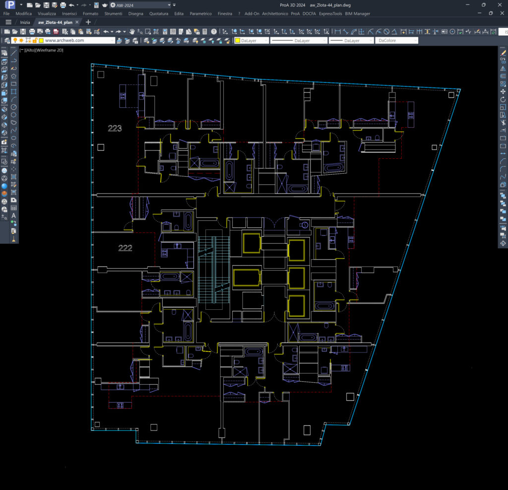 Zlota 44 dwg plan di Daniel Libeskind architect