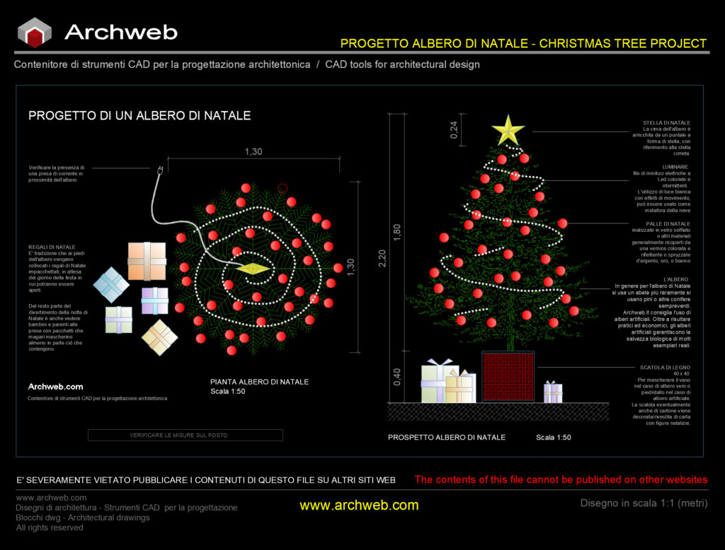 Progetto Albero di Natale in scala 1:100