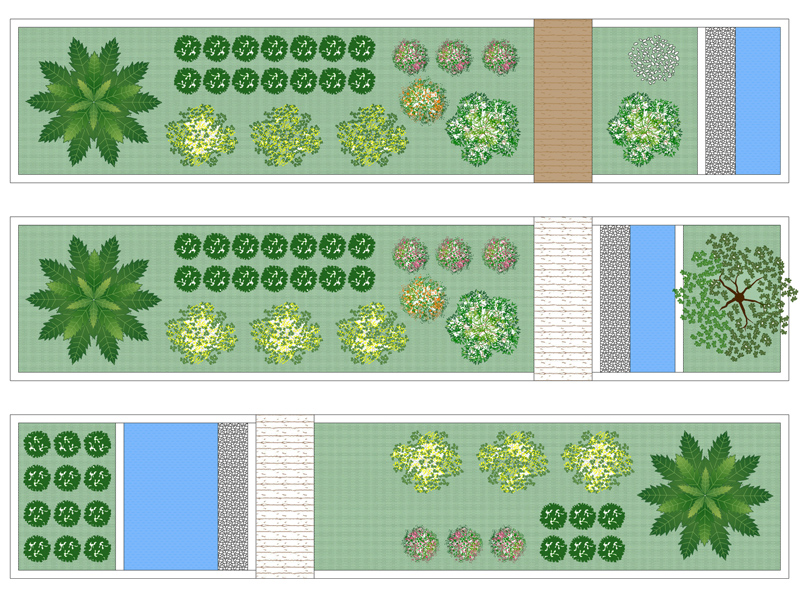 Piccoli giardini dwg 01. Scala 1:100