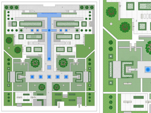 Giardino pubblico dwg 16. Planimetria in scala 1:100