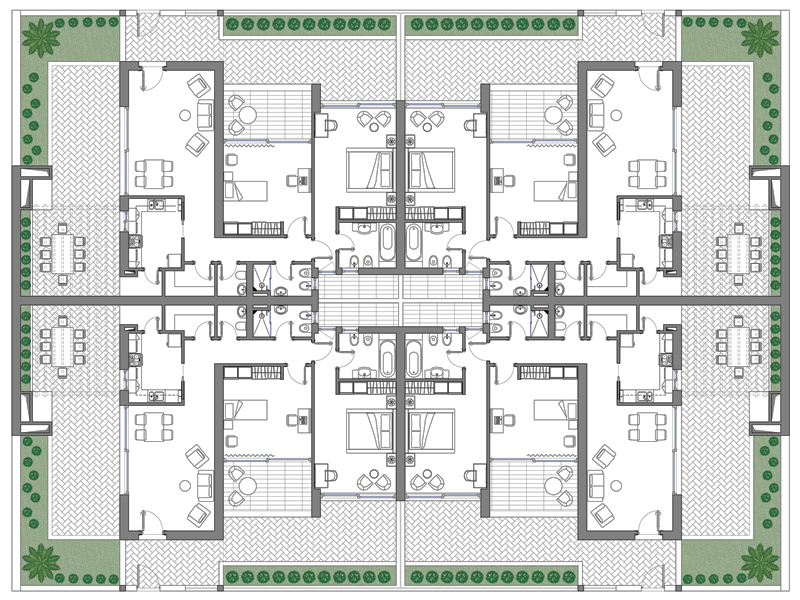 Residenza quadrifamiliare 07 dwg.