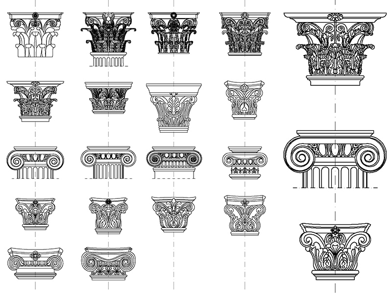Capitelli classici dwg