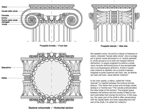 Capitello ionico dwg