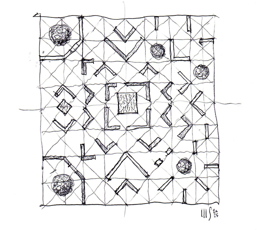 Giardino contemporaneo dwg 03 (schizzo)