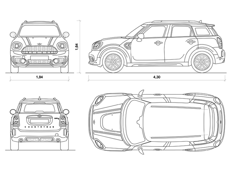 Mini Cooper S Countryman 2019 dwg