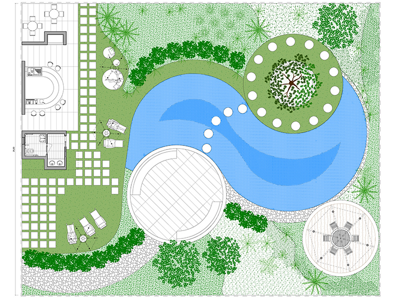 Anteprima archweb -Parco per struttura turistica dwg