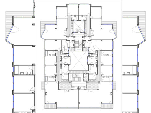 Palazzina Palatina Domus in via del Circo Massimo a Roma. Disegni in scala 1:100