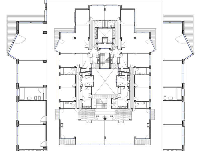 Palazzina Palatina Domus in via del Circo Massimo a Roma. Disegni in scala 1:100