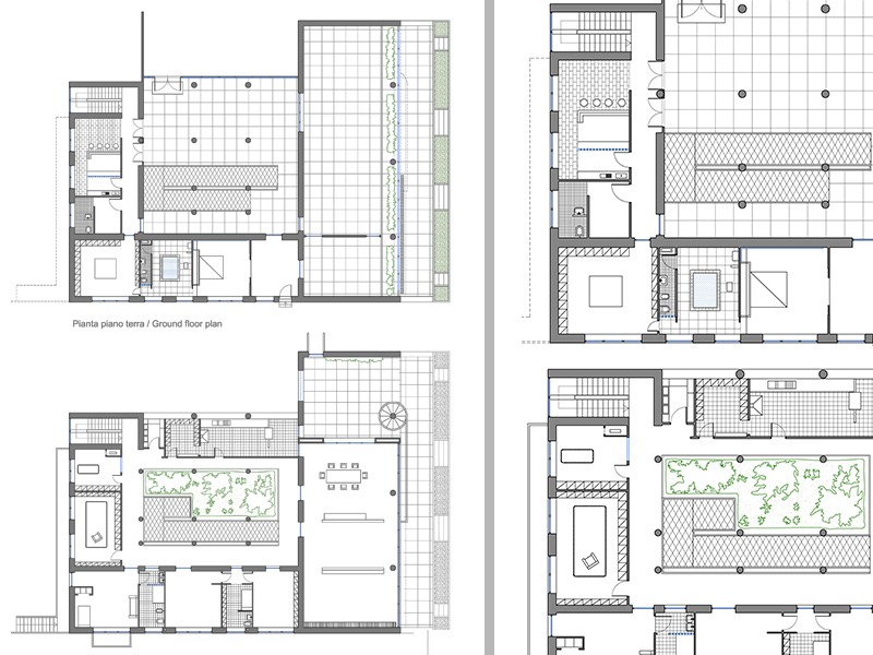 Villa Petacci alla Camilluccia dwg. Progetto di V. Monaco e A. Luccichenti