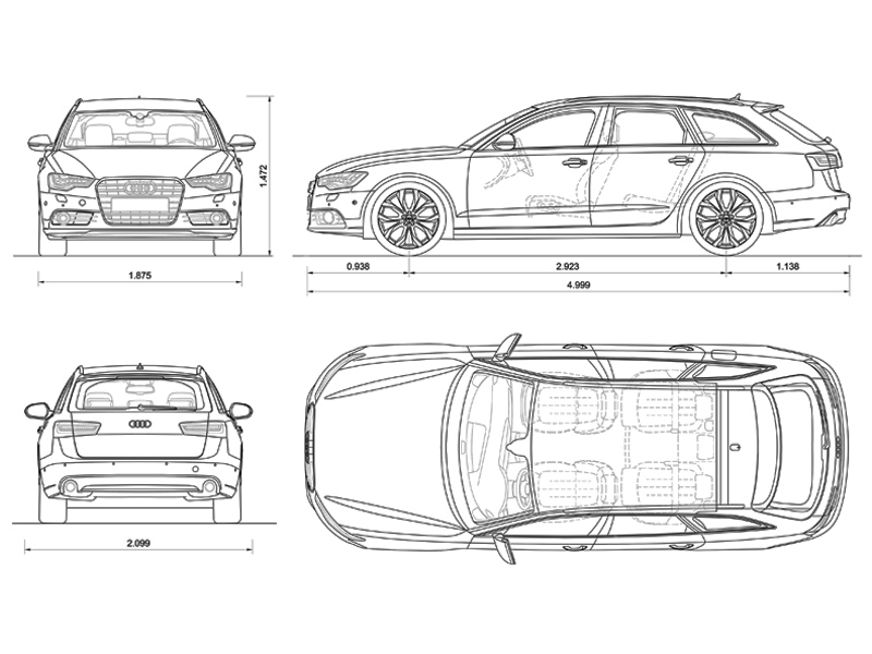 AUDI A6 Avant 2025 dwg Archweb
