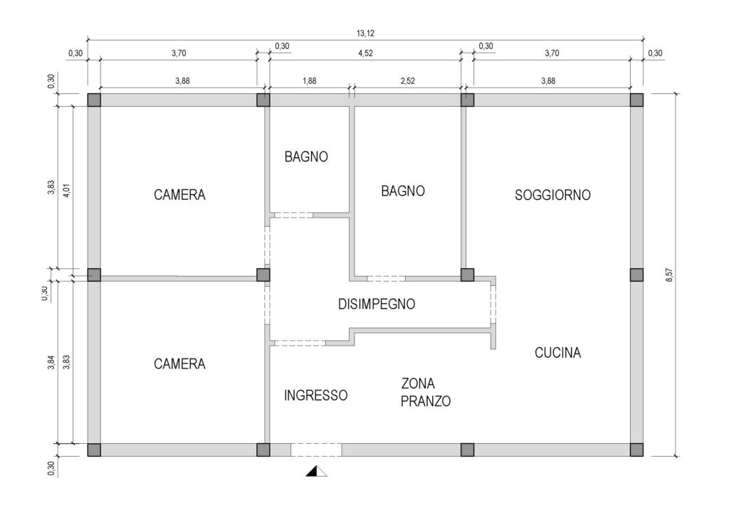 Computo tipologico per un'abitazione di 100 mq