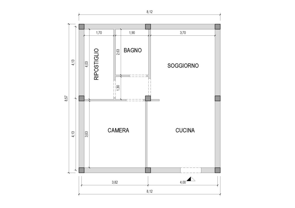 Computo tipologico per un'abitazione di 60 mq