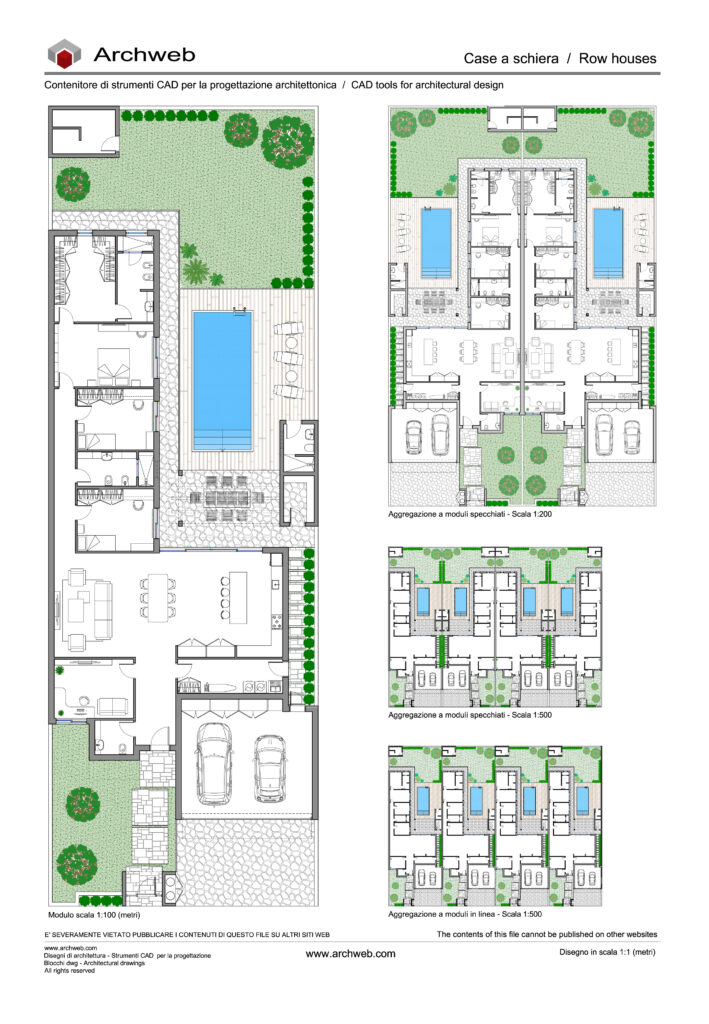 Case a schiera 64 dwg Archweb
