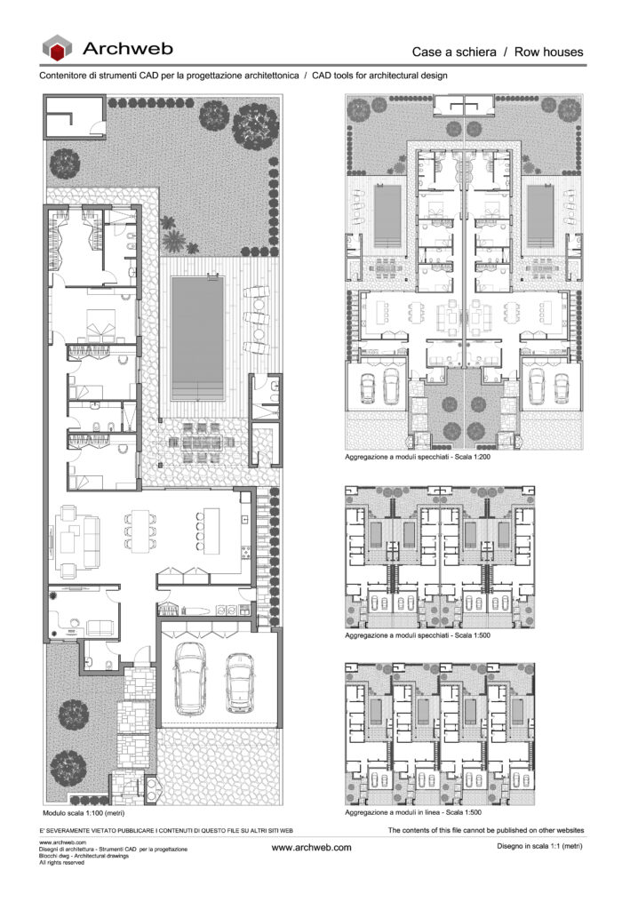 Case a schiera 64 dwg Archweb