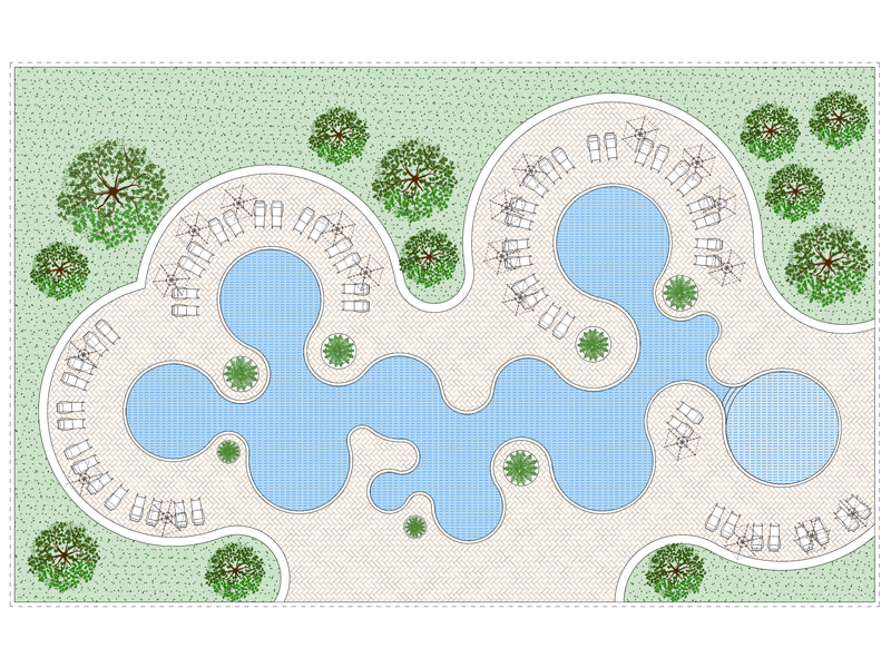 Piscina con giardino 09 dwg Archweb