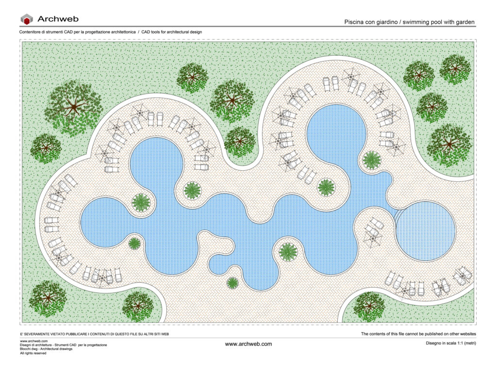 Piscina con giardino 09 dwg Archweb