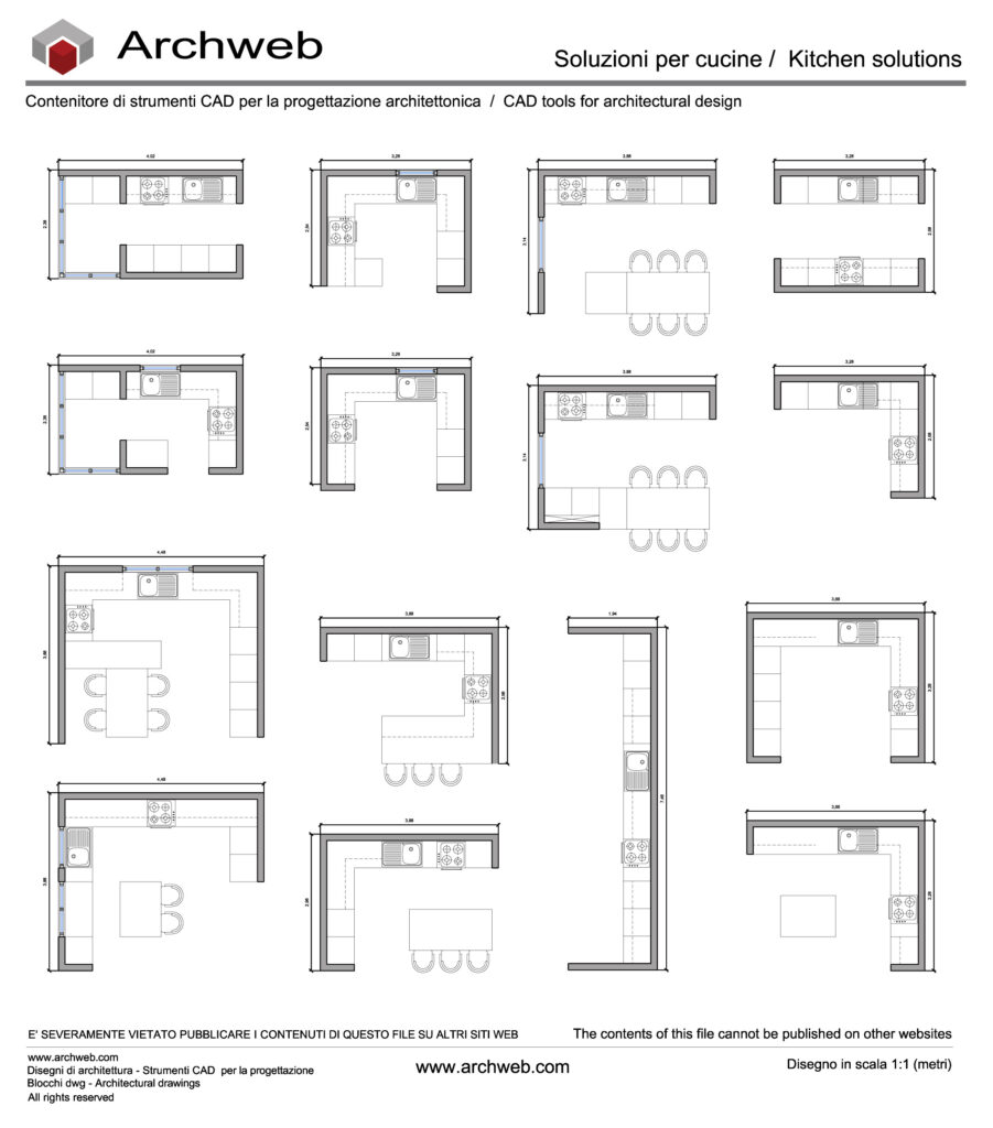 Soluzioni cucine 01 dwg Archweb