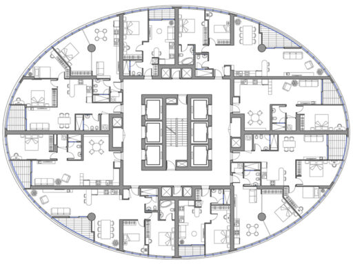 Torre residenziale 28 dwg Archweb
