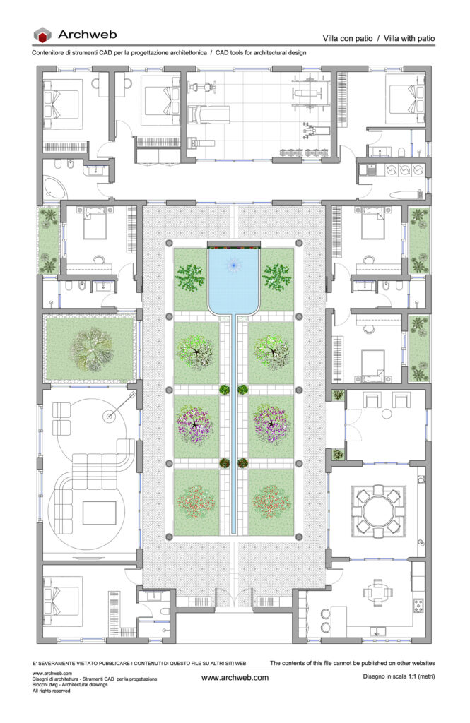 villa con patio 04 dwg Archweb.